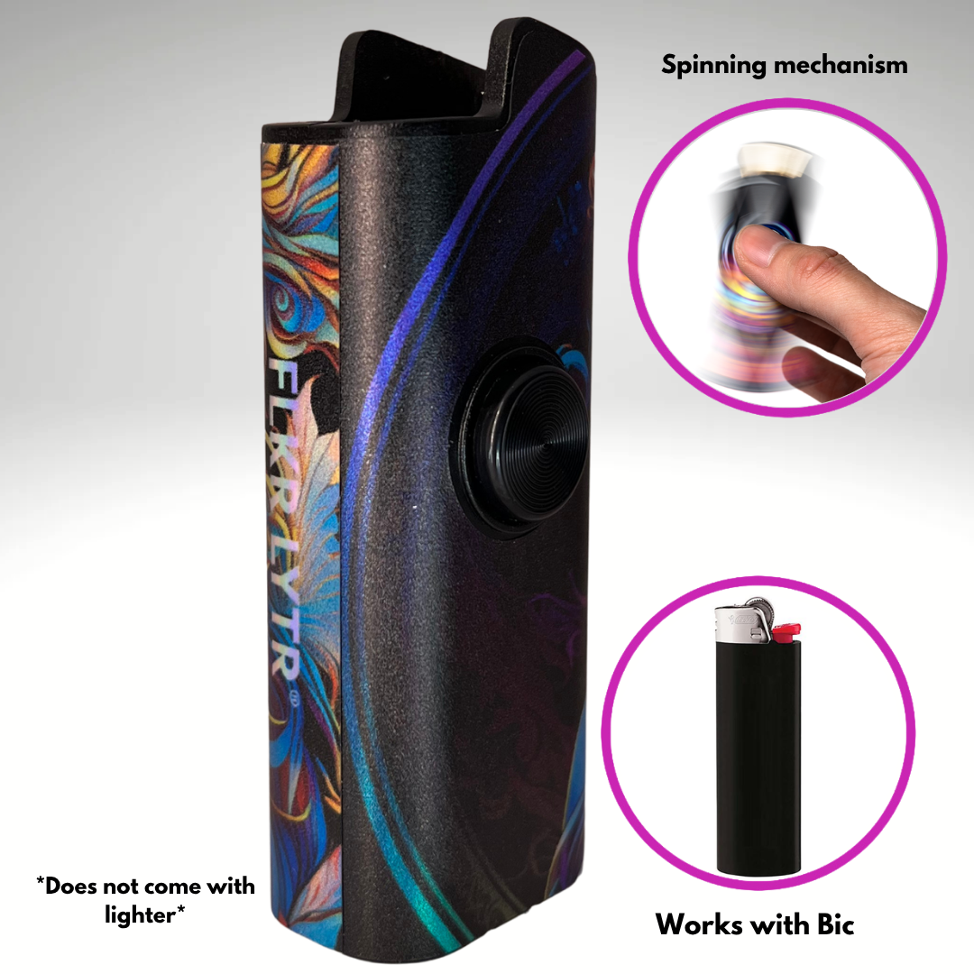 FLKR LYTR® Fidget Spinner Lighter Case "Virgo" for Bic® Spinner Lighter Case