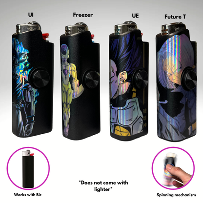 FLKR LYTR: "Z Pack" 4pcs Fidget Spinner Case for Bic Lighters- High-Quality Body for Bic Lighter and Spinning Mechanism