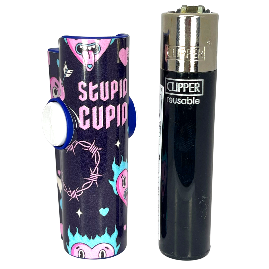 FLKR LYTR® Fidget Spinner Lighter Case "Stupid Cupid" for Clipper Lighter® Case - $11.99