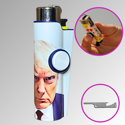 FLKR LYTR® Fidget Spinner Lighter Case Limited Edition "Trump Mug Shot" for Clipper Lighter® Case - $11.99