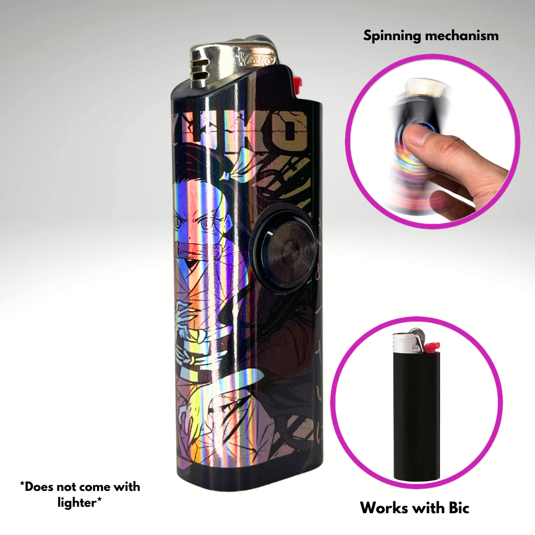 FLKR LYTR® Amazon Prime Must Have Fidget Spinner Lighter Case "Nezuko" for Bic® Lighter Case - $11.99