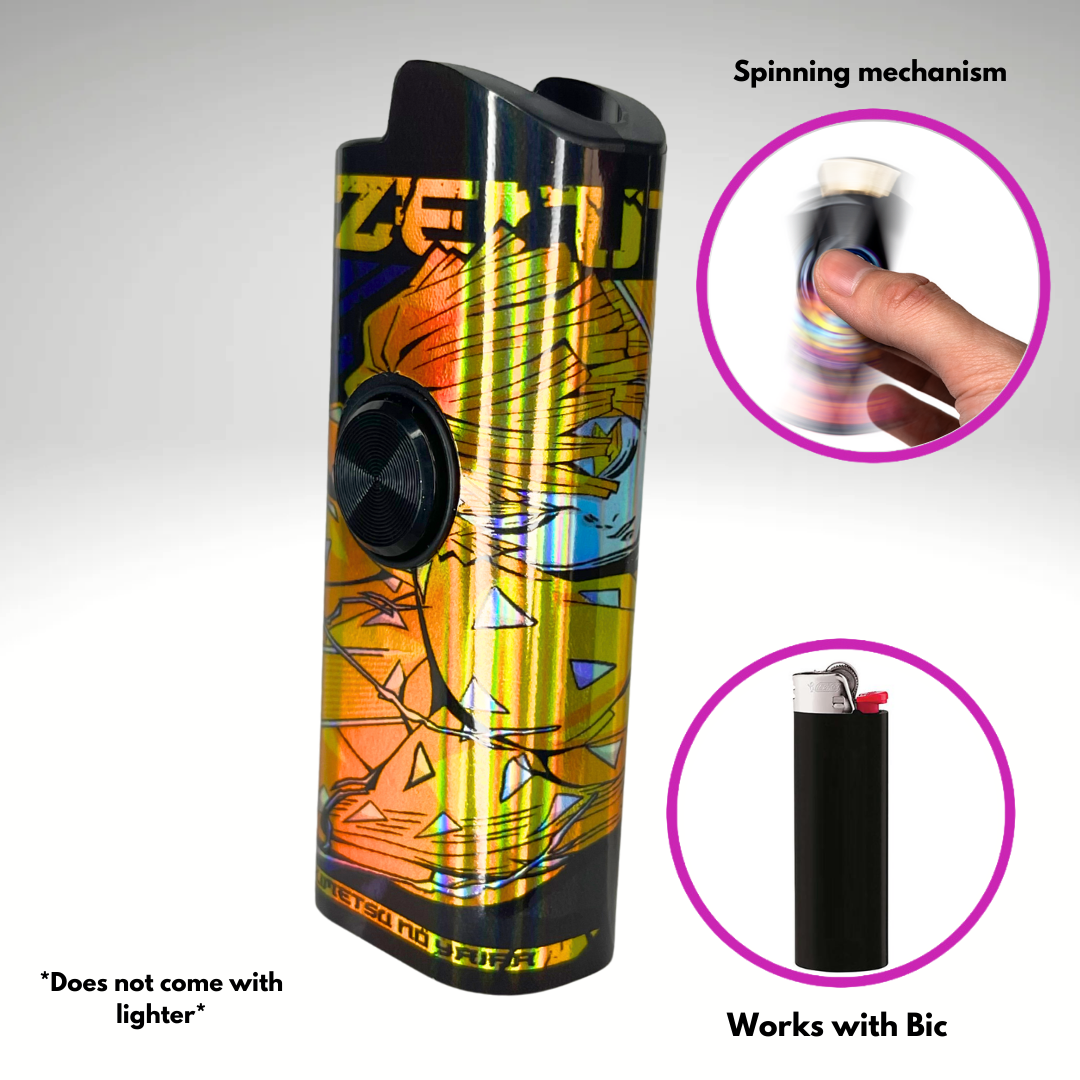 FLKR LYTR® Amazon Prime Must Have Fidget Spinner Lighter Case "Zenitsu" for Bic® Lighter Case - $11.99