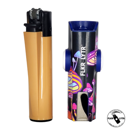 FLKR LYTR® Fidget Spinner Lighter Case "Mushroom Garden" for Clipper Lighter® Case - $13.49