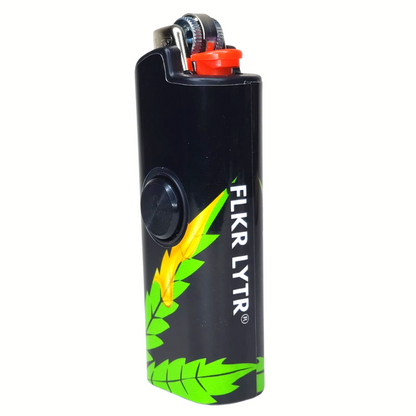 FLKR LYTR® Fidget Spinner Lighter Case "Green Drip" for Bic® Lighter Case - $12.49