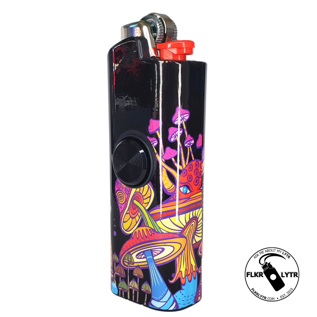 FLKR LYTR® Fidget Spinner Lighter Case for Clipper Lighter® Case fidget  spinner lighter case 4PACK - High Alien, Pizza Melt, Mushrooms, Love &  Peace 