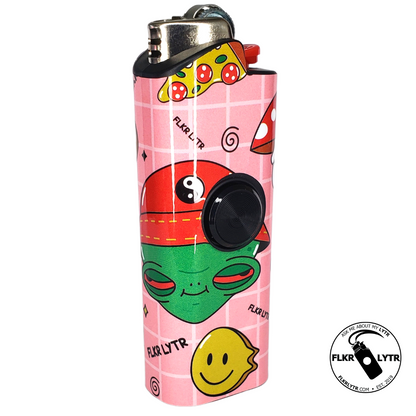 FLKR LYTR® Fidget Spinner Lighter Case "Hi Alien" for Bic® Lighter Case - $12.49
