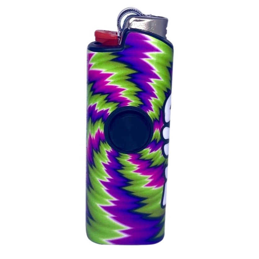 FLKR LYTR® Amazon Prime Must Have Fidget Spinner Lighter Case "Trippy" for Bic® Lighter Case - $12.49